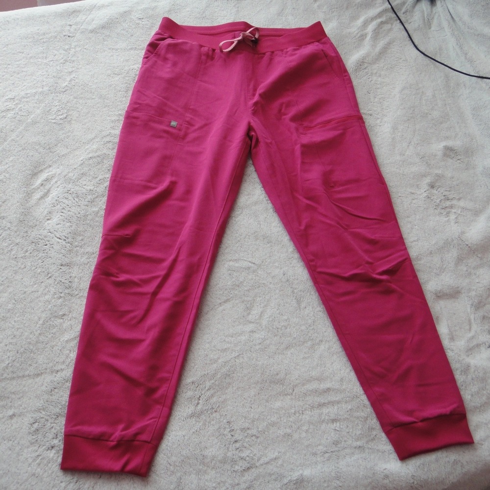 Fabletics Scrubs Women's High Rise On-Call Jogger Pants Size XL Pink "Hibiscus"